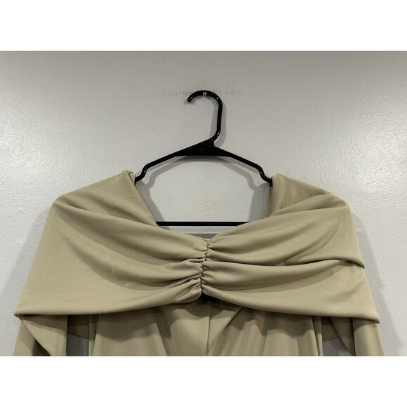 Helsa Matte Jersey Off Shoulder Maxi Dress Medium M Elm NEW - Picture 9 of 9